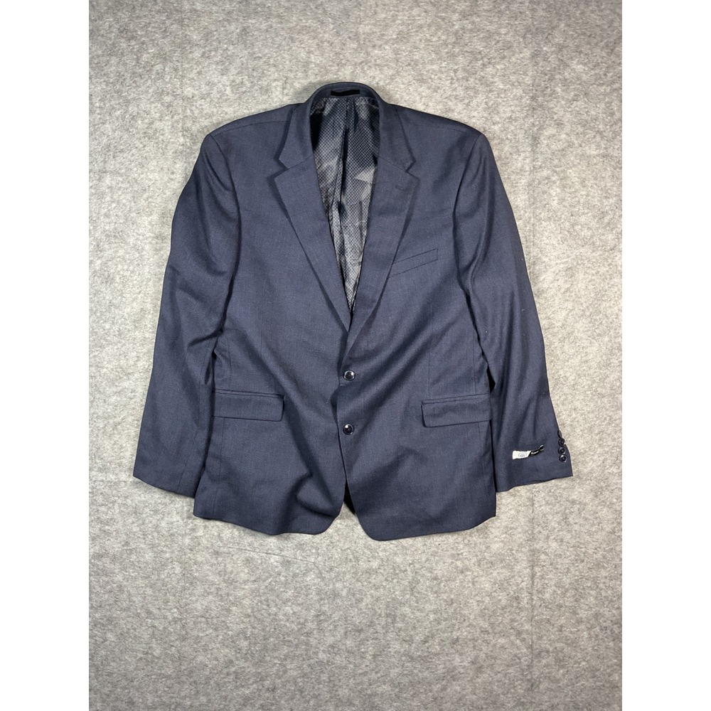 Van Heusen Thomson Men Navy Blue CoolFlex Suit Blazer Jacket 48 REG